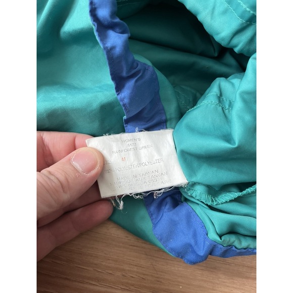 Woolrich Green Pullover Windbreaker Hooded Jacket Womens Sz Med - Picture 7 of 9